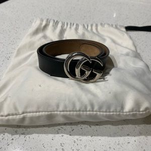 Gucci Black and Silver Belt